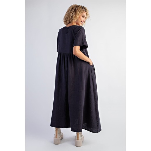 Soft Washed Cotton Gauze Maxi Dress - Picture 3 of 3